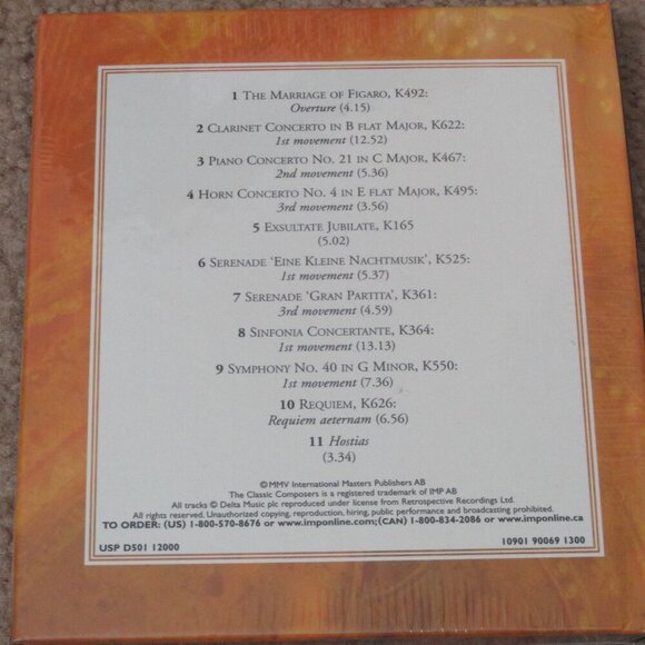 The Classic Composers - Mozart Musical Masterpieces CD + Book, New & Sealed - Picture 2 of 3